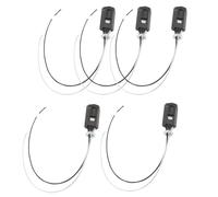 ABOOFAN Douille D'ampoule E12 en Bakélite Noire Support Fileté en Cuivre, Design Industriel Moderne, 5 Pièces, Suspendre et Lampe Bougie