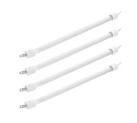 ABOOFAN Élément Chauffant en Quartz Tube de Remplacement en Céramique Blanc 4 Pièces Montée Rapide en Température, Performance Stable pour Chauffage de Terrasse pour Bureaux et Espaces