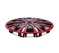 ABOOFAN Enjoliveur de Moyeu de Roue Voiture 16 Pouces Polypropylène Rouge et Noir Protection Extérieur Automobile