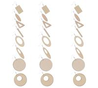 ABOOFAN Ensemble Boucles D'oreilles en Bois Brut 80 Pcs Crochets et Anneaux, Pendentifs à Peindre Diy, Charms Naturels pour Création Bijoux Personnalisés, Kit Bricolage Bijou Femme