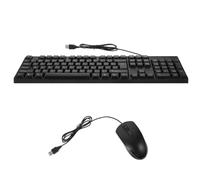 ABOOFAN Ensemble Clavier et Souris en ABS 104 Touches Silencieux Noir Adapté Frappe Travail Haute Productivité pour Usage Bureautique