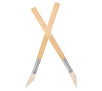 ABOOFAN Ensemble de 2 Brunissoirs en Agate Naturelle avec Poignée en Bambou, Outil de Polissage et Brunissage pour Bijoux, pour Lustrage et Gravure en Fabrication de Bijoux, Usage