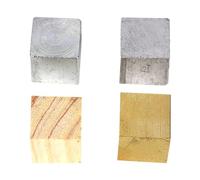 ABOOFAN Ensemble de 4 Blocs de en Bois Cuivre et Aluminium Kit d'Expérimentation Physique pour Comparer les des Matériaux Équipement Éducatif Scientifique