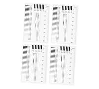 ABOOFAN Ensemble de 4 Règles de Mesure de Haute Précision en Plastique Blanc Carte de Comparaison des Défauts pour Opérations Extérieures et Construction