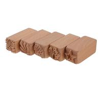 ABOOFAN Ensemble de 5 Tampons à Dessert en Bois pour Pâtisserie Moules Faciles à Démouler, Cuisson Décoration de Gâteaux et Biscuits