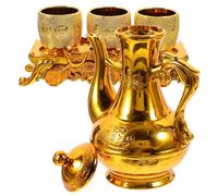 ABOOFAN Ensemble de Tasses D’offrande et Bouilloire à Vin en Plastique | Style Rétro Classique, Finition Raffinée, pour Thé, Vin, Décoration Domestique et Pratiques Bouddhistes Quotidiennes