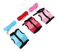ABOOFAN Ensemble Harnais et Laisse pour Cochon d'Inde et Hamster en Tissu Maille Doux et Résistant, pour Activité Extérieure et Promenade des Petits Animaux