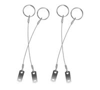 ABOOFAN Épingle pour Cordon en Acier Inoxydable 4pcs, Attache de Revêtement Résistante Sel, Câble de Sécurité Marine pour Bimini Tops et Sièges Marins