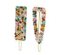 ABOOFAN Épingles à Cheveux Élégantes et Créatives pour Femmes 2pcs en Alliage Strass Accessoires Chics pour Porter les Cheveux Quotidien