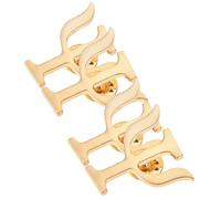 ABOOFAN Épingles Psychologue Lettres Grecques 4pcs Broches en Alliage Doré Décoratives pour Femmes Utilisation Polyvalente en Fête ou École