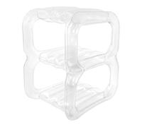 ABOOFAN Étagère à Chaussures Transparente à Double Niveau Organisateur Pliable pour Placard Salon Ou Entrée Gain De Place