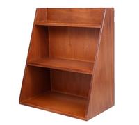 ABOOFAN Étagère de Rangement Bois Multi-Niveaux Organisateur Pratique pour Bureau et Maison Support Bois à Trois Couches Optimisation Espace pour Fournitures et Accessoires