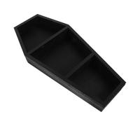 ABOOFAN Étagère Murale pour Cercueil Halloween en Bois Foncé, Déco Maison | Design Polyvalent, Usage Mural Table, Forme Cercueil, Robuste et Solide, pour Chambre et Salon
