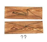 ABOOFAN Étagère Murale Suspendue en Bois Khaki pour Plantes D'intérieur, Support Multipurpose Fiable Design Balançoire Simple et Rangement Compact