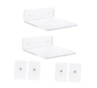 ABOOFAN Étagères Murales Acryliques Transparentes sans Perçage Rangement Suspendu pour Salle de Bain Chambre et Bureau Design Gain de Place et Décoratif