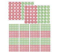 ABOOFAN Étiquettes Autocollantes Rondes Vertes et Rouges 480 Pièces Surface Écrivable en 10 Feuilles et Contrôle D'inventaire pour Organisation de Bureau