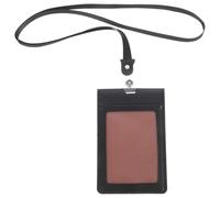 ABOOFAN Étui de Carte Portable en Pu Noir Protection Magnétique, Porte-badge D'identification D'infirmière Élégant et Porte-cartes Vertical pour Cartes D'identité et Crédit