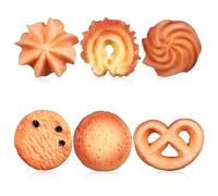 ABOOFAN Faux Biscuits Artificiels Simulation Réaliste De Craquelins À Dessert Modèle De Faux Biscuits pour Décoration De Cuisine À Domicile 6 Pièces