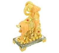 ABOOFAN Figurine de Chèvre en Résine Dorée Symbole de Prospérité, Décoration Élégante pour Bureau ou Vitrine, Idée Cadeau pour Nouvel an 2027