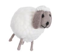 ABOOFAN Figurine de Mouton en Feutre, Artisanale, Décorative, Collection | Tables et Étagères, Style Artisanal Ludique, Matière Fil et Bois, Pièce Robuste