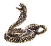 ABOOFAN Figurine de Serpent en Laiton 2025 Année du Serpent Statue du Chinois Feng Shui Sculpture Animale pour la décoration du Bureau à Domicile Richesse et Porte-