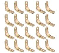 ABOOFAN Fixations d'angle en Métal 20 Pièces, Supports en L pour Assemblage et Renfort Meuble, Équerres Connecteurs pour Armoire, Penderie et Consoles Étagères