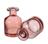 ABOOFAN Flacons Diffuseurs à Roseaux pour Aromathérapie Base Stable 150ml et Design Rond Élégant Lot de 2 en Verre Marron Voiture