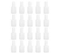 ABOOFAN Flacons Vides en Abs Blanc Pinceau 10ml Lot de 20 Réutilisables et Étanches pour Vernis à Ongles pour DIY et Ajout de Paillettes