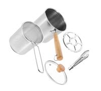 ABOOFAN Friteuse Profonde Acier Inoxydable avec Panier et Poignée Ergonomique Casserole de Cuisine Résistante à Haute Température pour Usage Domestique et Professionnel