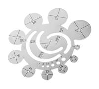 ABOOFAN Gabarit en Cuir Métallique Rond Inoxydable pour Découpe Précise Règle de Couture Multi-Usage Outil de Bricolage Maroquinerie Modèle C pour Travail Artisanal du Cuir