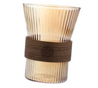 ABOOFAN Gobelet à Dents Verre Transparent avec Design Tasse de Rince Bouche Réutilisable pour Brossage et Boisson Quotidienne