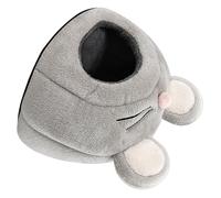 ABOOFAN Grotte Chaude pour Hamster en Coton Doux Forme Rat, Maison Confortable pour Petits Animaux, pour Repos et Jeu en Cage