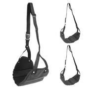 ABOOFAN Hamac pour Pieds D’Avion Réglable 3 Pièces en Éponge et Nylon Noir Repose-Jambes de Vol Portable Sangle Ajustable pour Bureau et Voyage Confort Ergonomique pour Adultes
