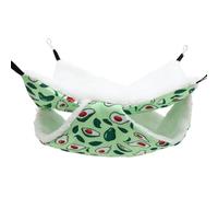 ABOOFAN Hamac Suspendu en Coton pour Petits Animaux, Cachette Chaude, Noël | Installation Accrochée, Structure Résistante aux Griffures, Refuge Douillet pour Hamster, Cochon D'inde, Chinchilla, Furet