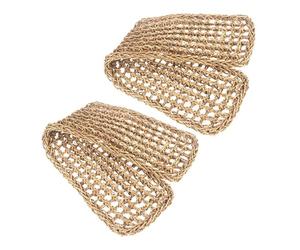 ABOOFAN Hamacs pour Lézards en Herbe Marine Tissée Main 2 Pièces Maille Dense pour Iguanes et Reptiles, Lits Suspendus Confortables pour Terrarium