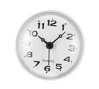 ABOOFAN Horloge Murale Design en PVC Blanc Étanche Silencieuse et Montage Facile pour Salle de Bain Ventouse pour Espaces Humides