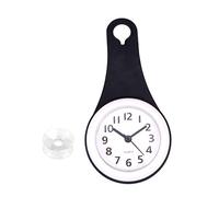 ABOOFAN Horloge Murale Étanche pour Salle De Bain Noire Silence Total Design Chic avec Ventouse Horloge Numérique Multifonctions pour Douche Et Chambre Garçon Fille