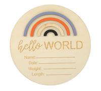 ABOOFAN jalons de bébé plaque signalétique de naissance cartes commémoratives emblèmes signe d'annonce de naissance signe de naissance infantile souvenir disque panneau publicitaire