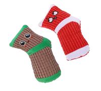 ABOOFAN Jouets pour Chien Jouets Couineurs en Peluche Rouge Lot de 2 Résistants aux Morsures Couleur Aléatoire pour Entraînement et Compagnonnage des Chiots