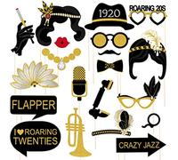ABOOFAN Kit D'accessoires De Cabine Photo des Années 1920 20 Pièces Décoration De des Années 20 Rugissantes pour d'anniversaire Fournitures De De Remise des