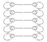 ABOOFAN Kit de 12 Anneaux de Rechange Goupilles Galvanisées pour Arceaux de Tente Accessoires de Réparation Robustes pour Camping Randonnée et Voyages Fixation Résistante aux