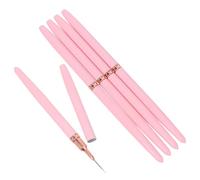 ABOOFAN Kit de 5 Pinceaux et Stylos de Précision pour Nail Art Manches Roses Outils pour Dessin et Peinture Gel sur Ongles pour Manucure DIY et Décoration Détaillée