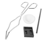 ABOOFAN Kit de Moulage Graphite avec Creuset et Lingotière pour Fusion Au Chalumeau Outils de Bijouterie Moule pour Métaux Non Ferreux et Projets Artisanaux