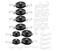 ABOOFAN Kit de Poulies de Physique pour Laboratoire Ensemble avec Poulies Simples et Doubles Système de Levage pour Expériences Scolaires Outil Pédagogique et Facile à Utiliser