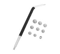 ABOOFAN Kit Outils Réparation Instruments à Vent pour Saxophone et Clarinette, 8 Boules Métalliques 1 Boule Tambour, Tige Longue en Métal Massif, Accessoires Précision pour Entretien