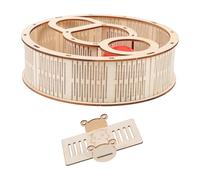 ABOOFAN Labyrinthe en Bois pour Petits Animaux Exercice pour Hamster, Facile à Nettoyer et Décoration Maison