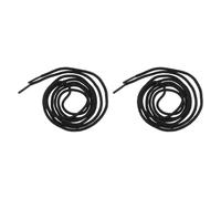 ABOOFAN Lacets de Chaussures Ronds Plats Noirs en Polyester 1,5 M | Décoration Élégante pour Baskets, Chaussures Habillées de Sport, Insertion Facile, Finition Soignée