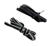 ABOOFAN Lacets Plats Réfléchissants Holographiques Noirs 2 Paires