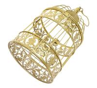 ABOOFAN Lanterne Cage À Oiseaux Lanterne Décorative Dorée Bougeoir Suspendu Support De Cupcakes Nourriture Fruits Bonbons Plateau De Serveur Pièce Maîtresse pour Décoration De Fête De