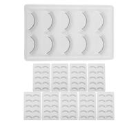 ABOOFAN Lot de 10 Faux Cils d'Entraînement en Fibres Synthétiques Bande Ajustable Pose d'Extensions de Cils Kit Pratique pour Débutants Formation Esthétique à Domicile ou Salon